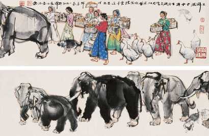 史国良 2004年作 大祥图 镜心